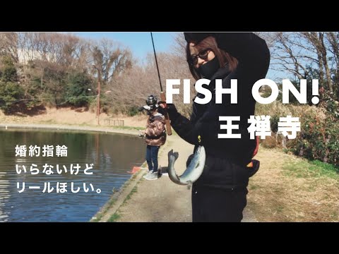 【女２人釣り】FISHON!王禅寺で結婚とか語りながら釣りしたら爆釣しました。